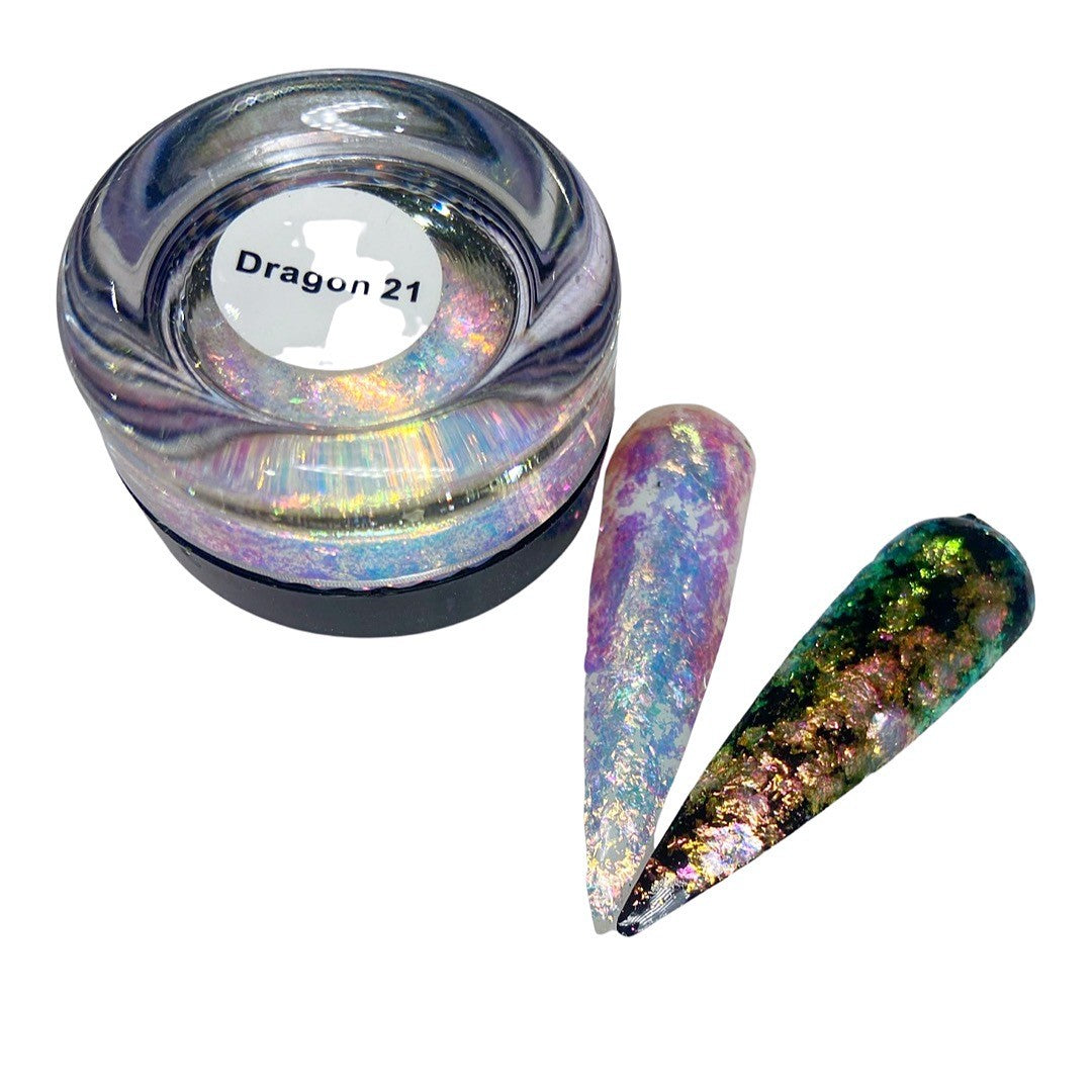 Flocons effet chrome Floralie pour ongles chez Nailsy Drummondville