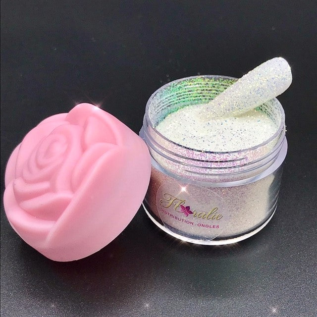 Effet sucre Floralie pour décorer les ongles chez Nailsy Drummondville