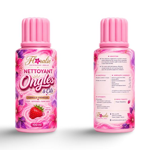 Nettoyant ongles & cils – Formule crémeuse