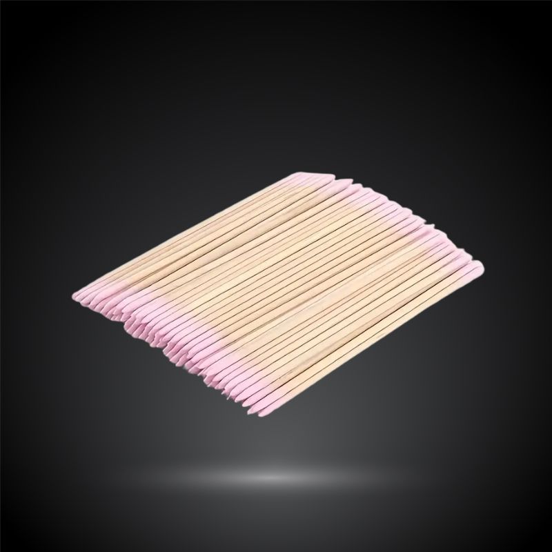 Bâtonnets de nettoyage pour ongles à bout ouaté rose