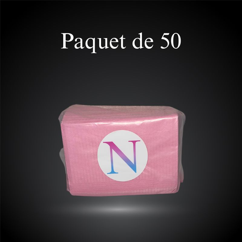 Paquet de 50 bavoirs jetables imperméables 3 plis pour manucure