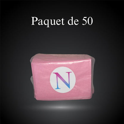Paquet de 50 bavoirs jetables imperméables 3 plis pour manucure
