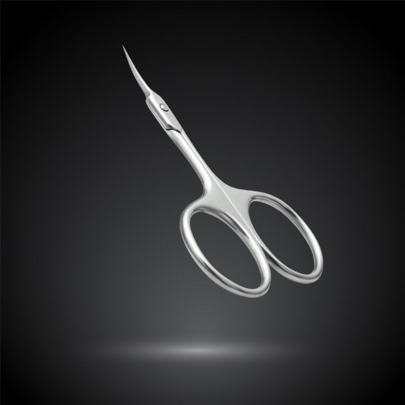 Ciseaux à cuticules professionnels en acier inoxydable à pointe courbée