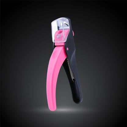 Coupe-prothèse ajustable rose avec réservoir pour capsules d'ongles