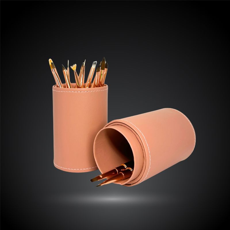 Ensemble de 15 pinceaux à ongles avec étui