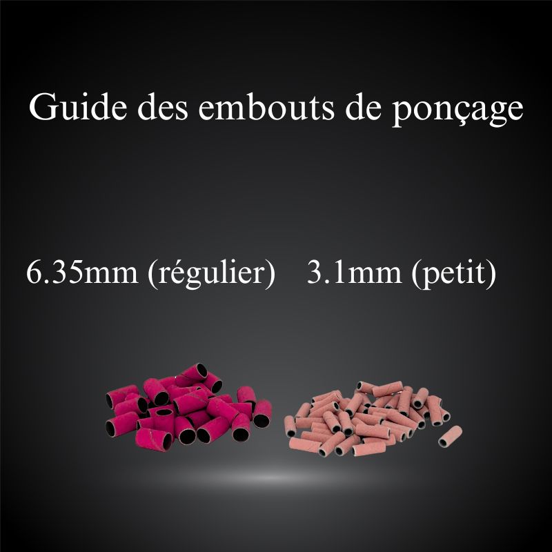 Guide des tailles d'embouts de ponçage pour ponceuse à ongles
