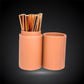 Kit de 15 pinceaux à ongles or rose avec étui pêche