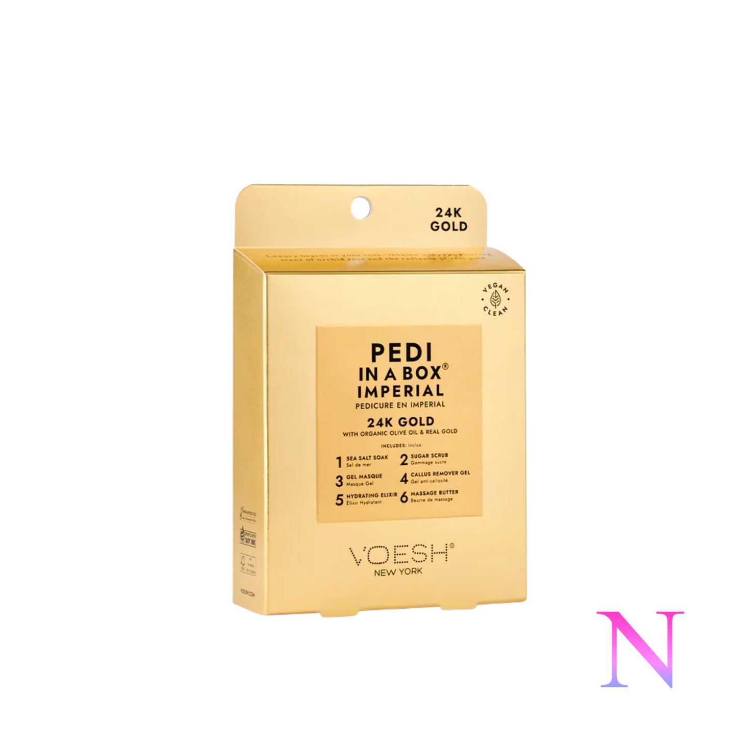 Pedi in a Box Imperial 24K Gold – Pédicure spa 6 étapes