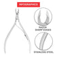 Pince à cuticules ergonomique Bellissimi pour la manucure et la pédicure